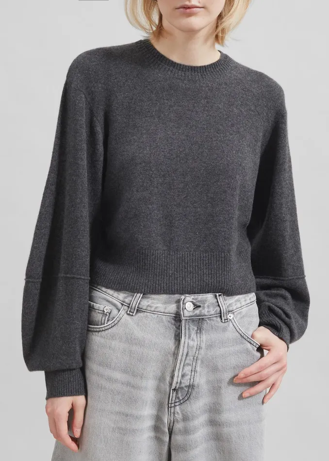 Women The Garment Piemonte Sweater 8211 Grey Melange The Frankie Shop Knitwear
