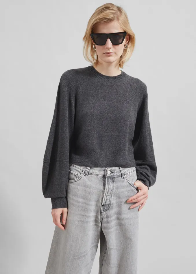 Women The Garment Piemonte Sweater 8211 Grey Melange The Frankie Shop Knitwear