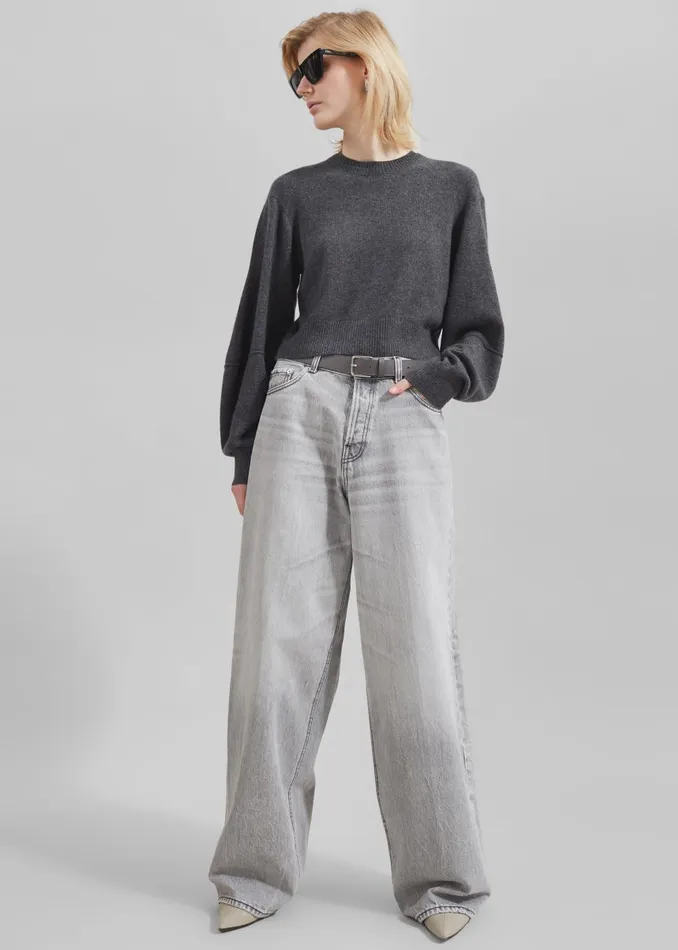 Women The Garment Piemonte Sweater 8211 Grey Melange The Frankie Shop Knitwear