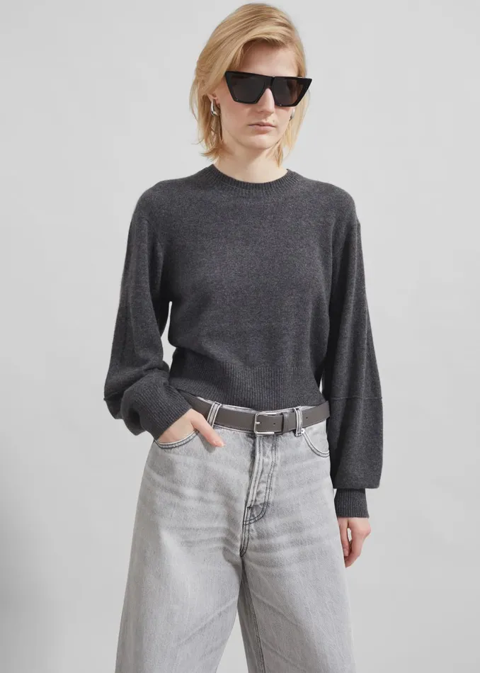 Women The Garment Piemonte Sweater 8211 Grey Melange The Frankie Shop Knitwear