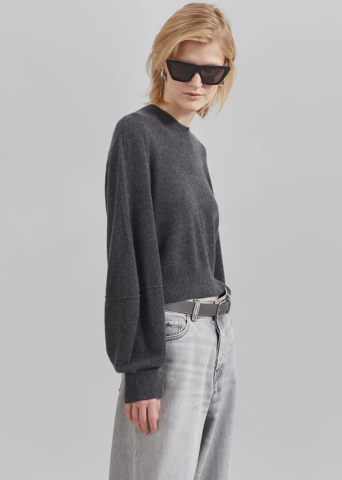 Women The Garment Piemonte Sweater 8211 Grey Melange The Frankie Shop Knitwear