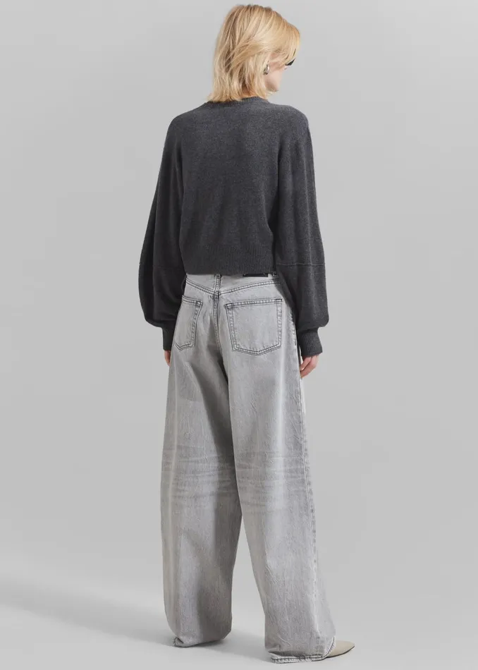 Women The Garment Piemonte Sweater 8211 Grey Melange The Frankie Shop Knitwear
