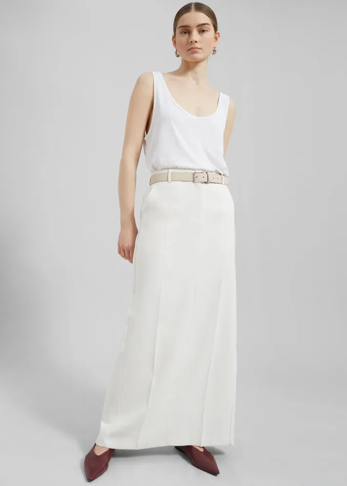 Women Toni Leather Belt 8211 Mastic The Frankie Shop