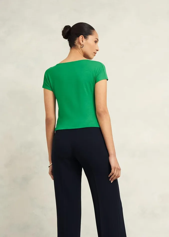 Women Tops Hobbs Cathy Cowl Neck Top Cilantro Green