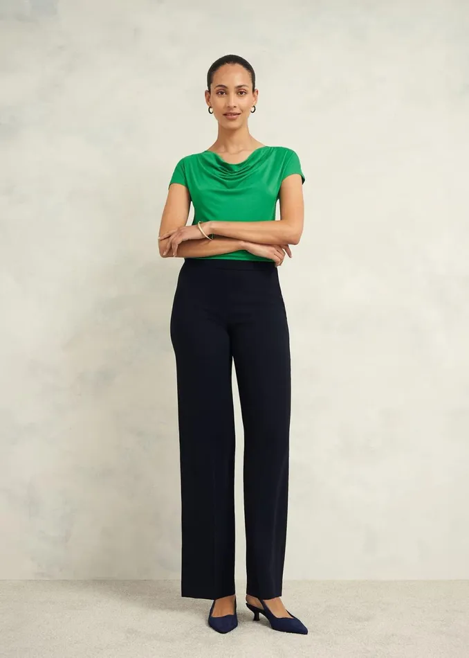 Women Tops Hobbs Cathy Cowl Neck Top Cilantro Green
