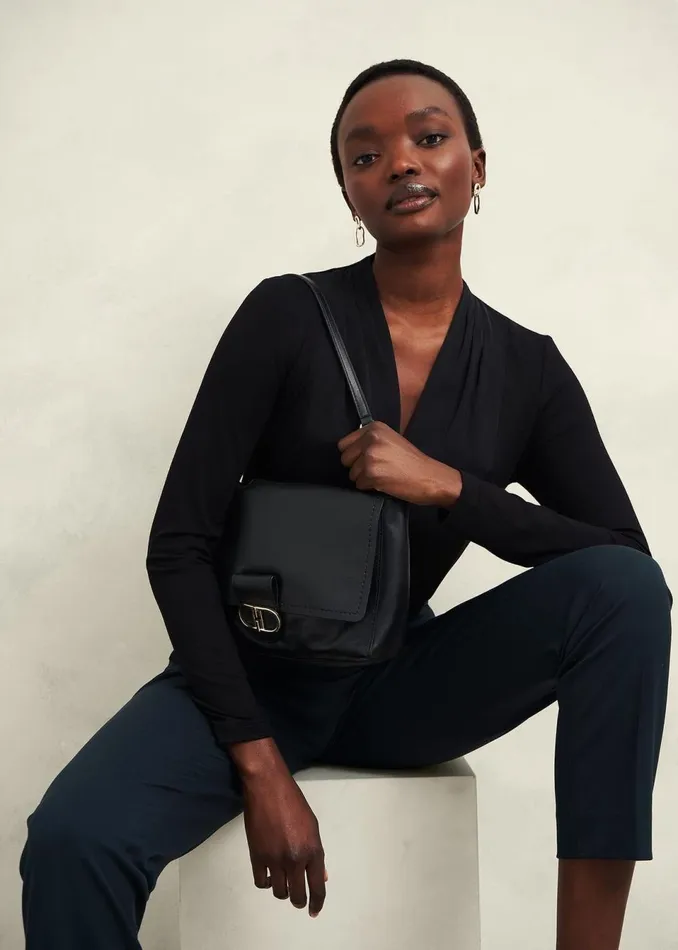 Women Tops Hobbs Mel Woven Front Top Black