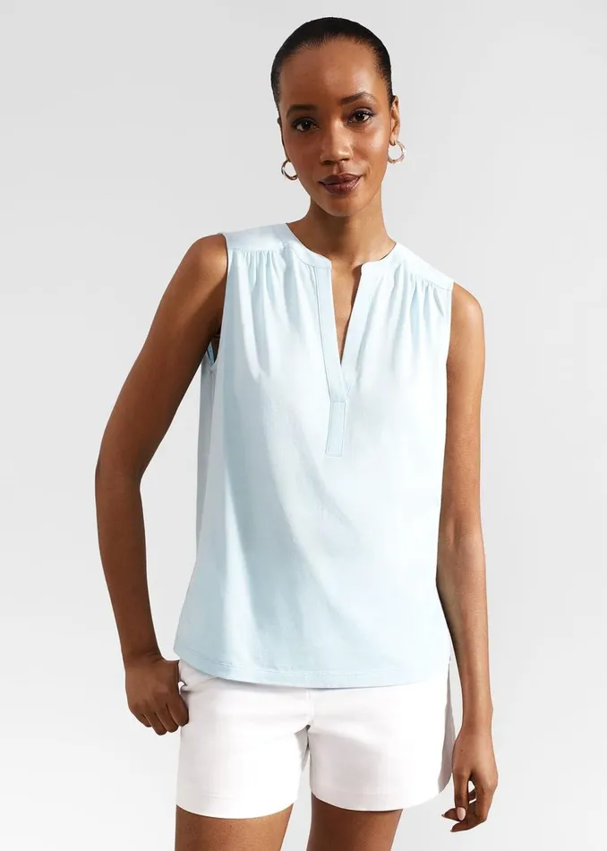 Women Tops Hobbs Nadine Top Mineral Blue