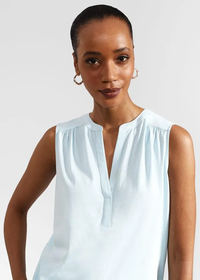 Women Tops Hobbs Nadine Top Mineral Blue