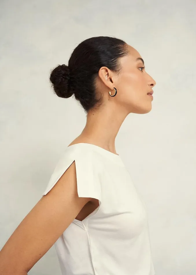 Women Tops Hobbs Viviana Top Ivory