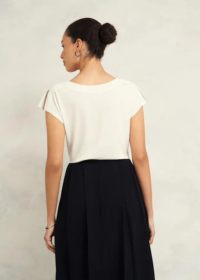Women Tops Hobbs Viviana Top Ivory