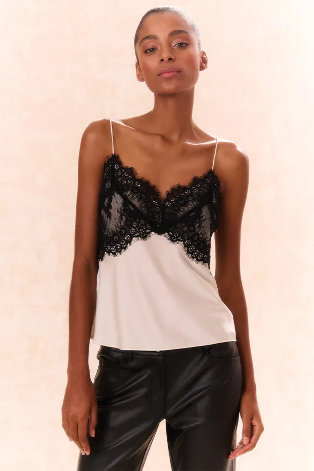 Women Tops LoveShackFancy Talulah LaceTrimmed Cami Top Cream