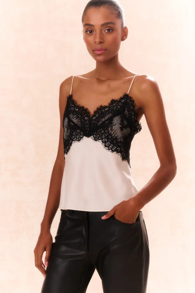 Women Tops LoveShackFancy Talulah LaceTrimmed Cami Top Cream