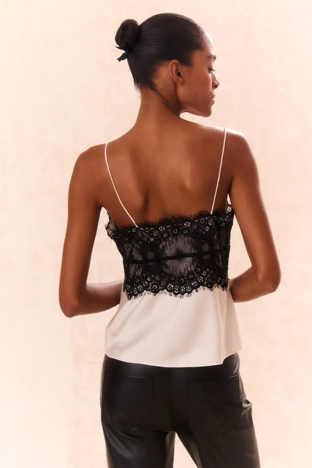 Women Tops LoveShackFancy Talulah LaceTrimmed Cami Top Cream