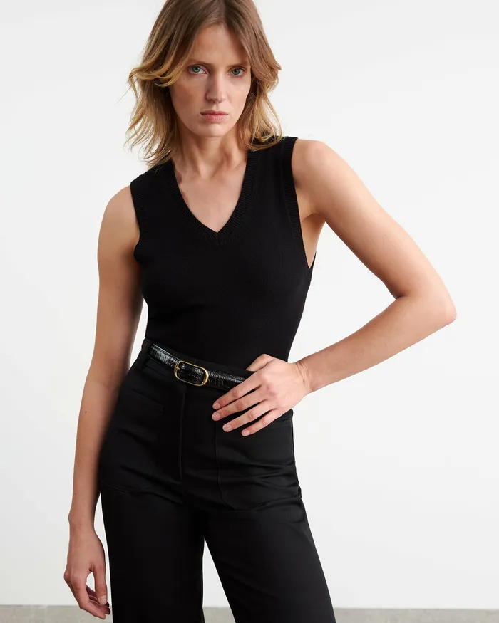 Women Tops Nili Lotan FEBRUARY CASHMERE TANK Ivory