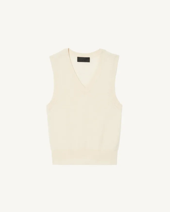 Women Tops Nili Lotan FEBRUARY CASHMERE TANK Ivory
