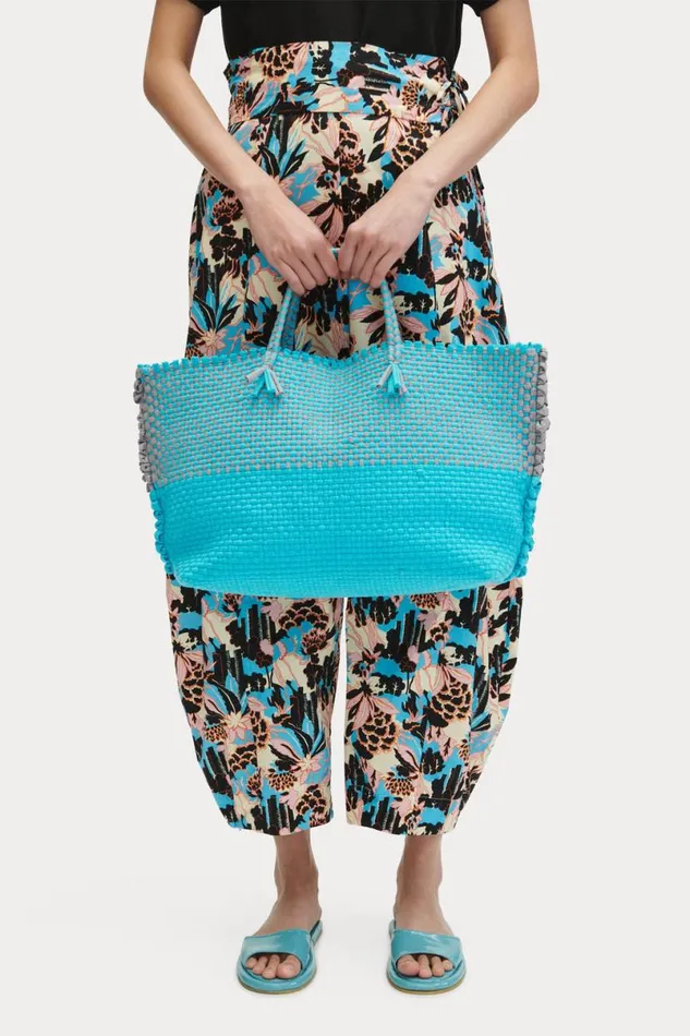 Women Totes Rachel Comey Cadiz Colorblock Tote Aqua Women Totes Rachel Comey Cadiz Colorblock Tote Aqua