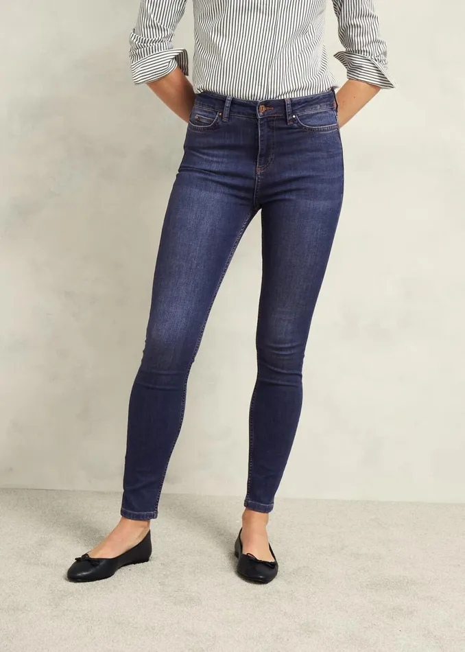Women Trousers Hobbs Gia Sculpting Jeans Mid Wash