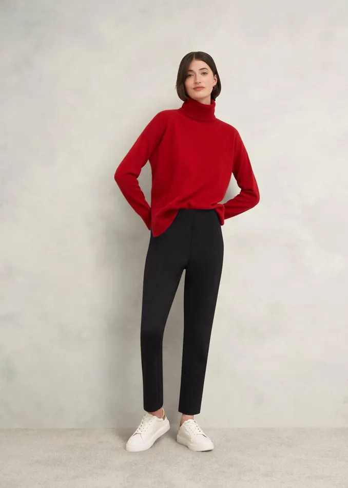 Women Trousers Hobbs Lola Ponte Trousers Black
