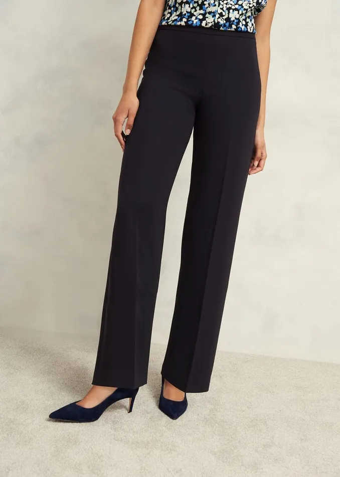 Women Trousers Hobbs Mel Wide Trousers Navy