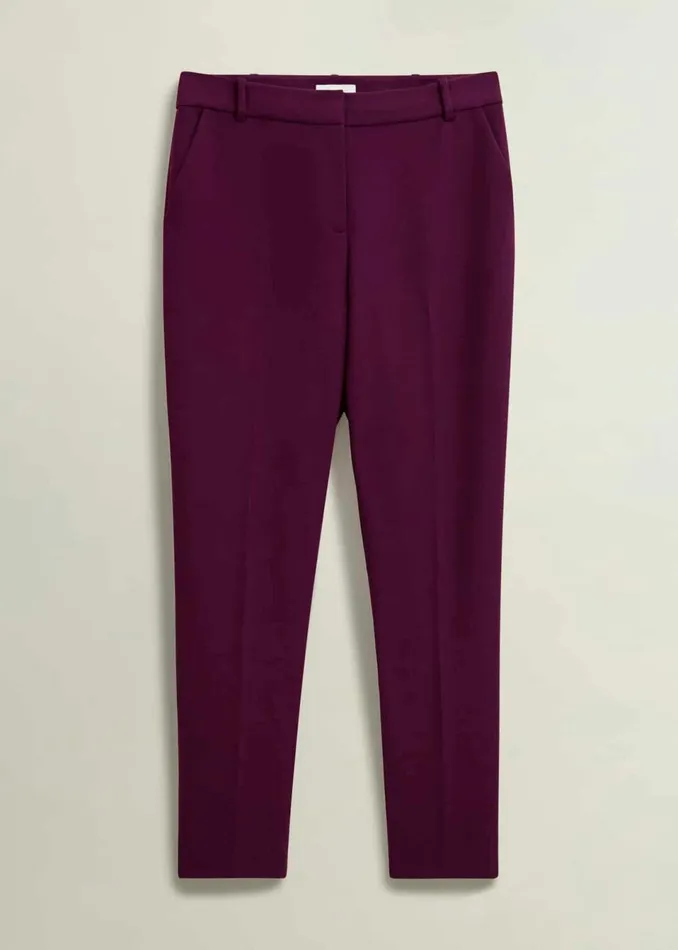 Women Trousers Hobbs Sami Tapered Trousers Warm Plum