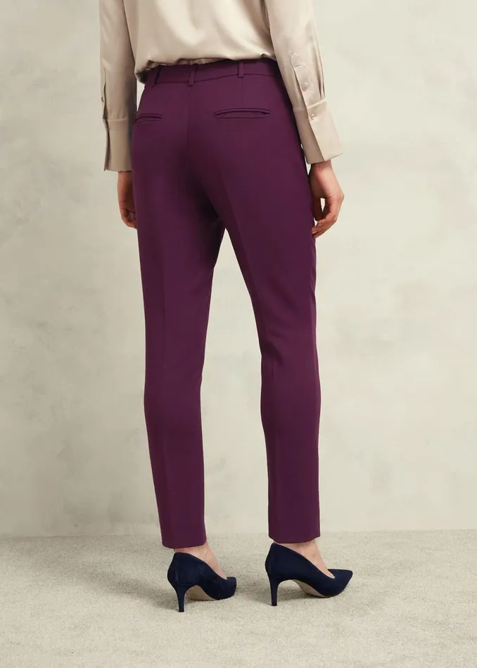 Women Trousers Hobbs Sami Tapered Trousers Warm Plum