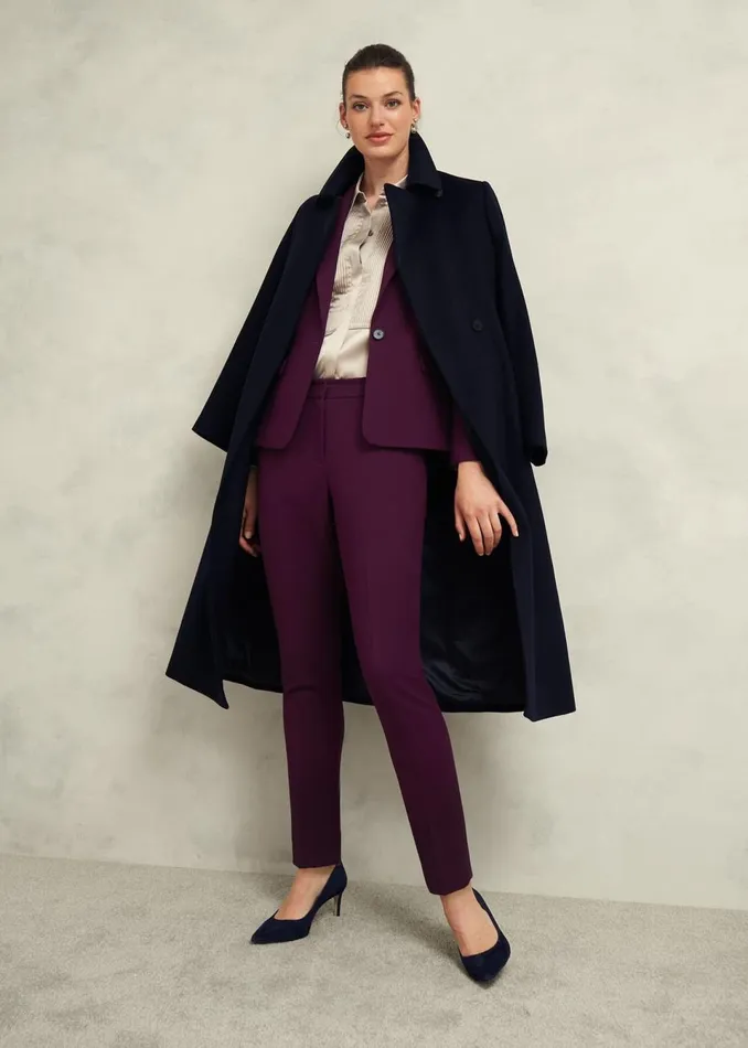 Women Trousers Hobbs Sami Tapered Trousers Warm Plum