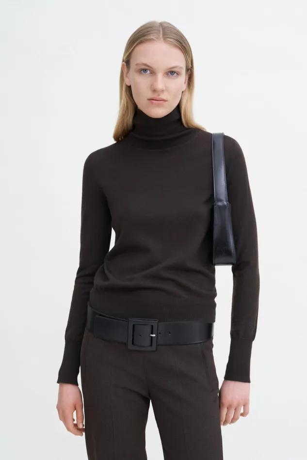 Women Turtleneck Sweater Mocha Filippa K Knitwear