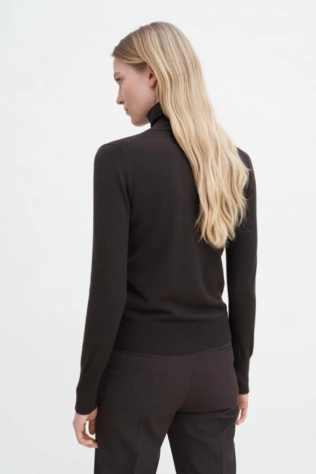 Women Turtleneck Sweater Mocha Filippa K Knitwear