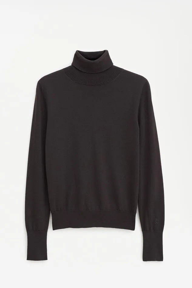 Women Turtleneck Sweater Mocha Filippa K Knitwear