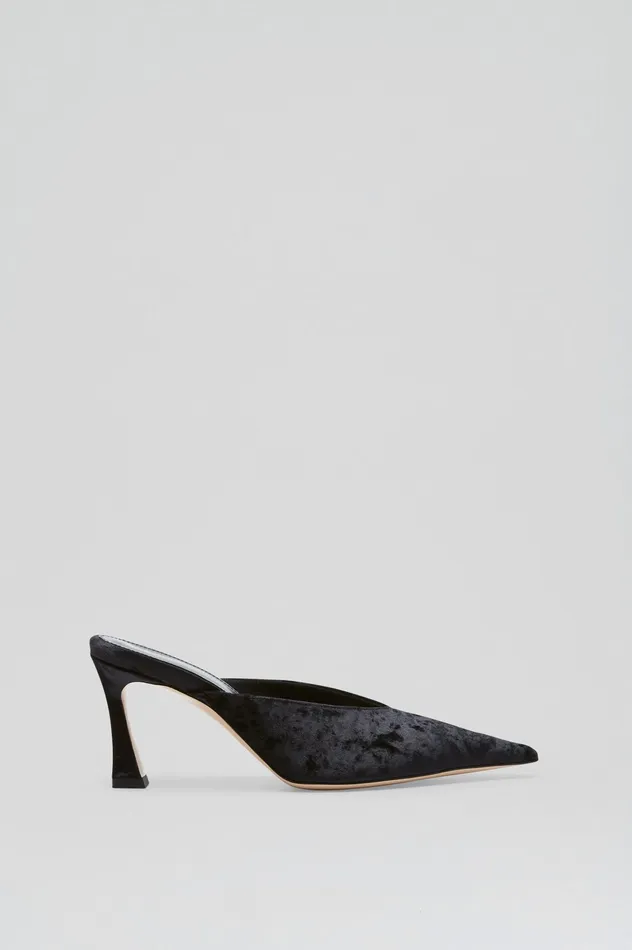 Women VELVET MULE 75 BLACK Shoes Scanlan Theodore Women VELVET MULE 75 BLACK Shoes Scanlan Theodore