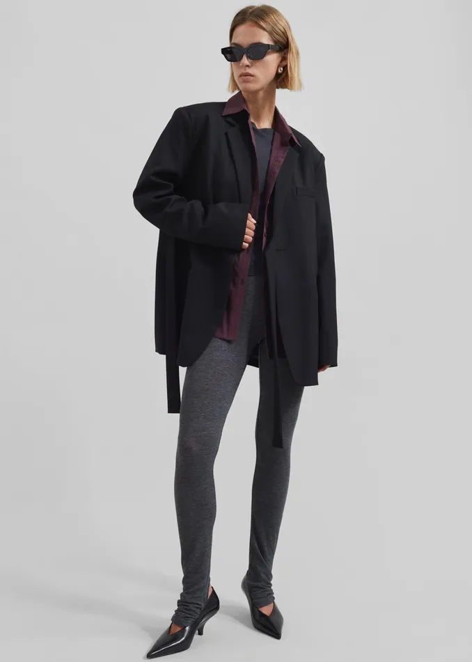 Women Whiteney Tie Up Blazer 8211 Black The Frankie Shop Outerwear