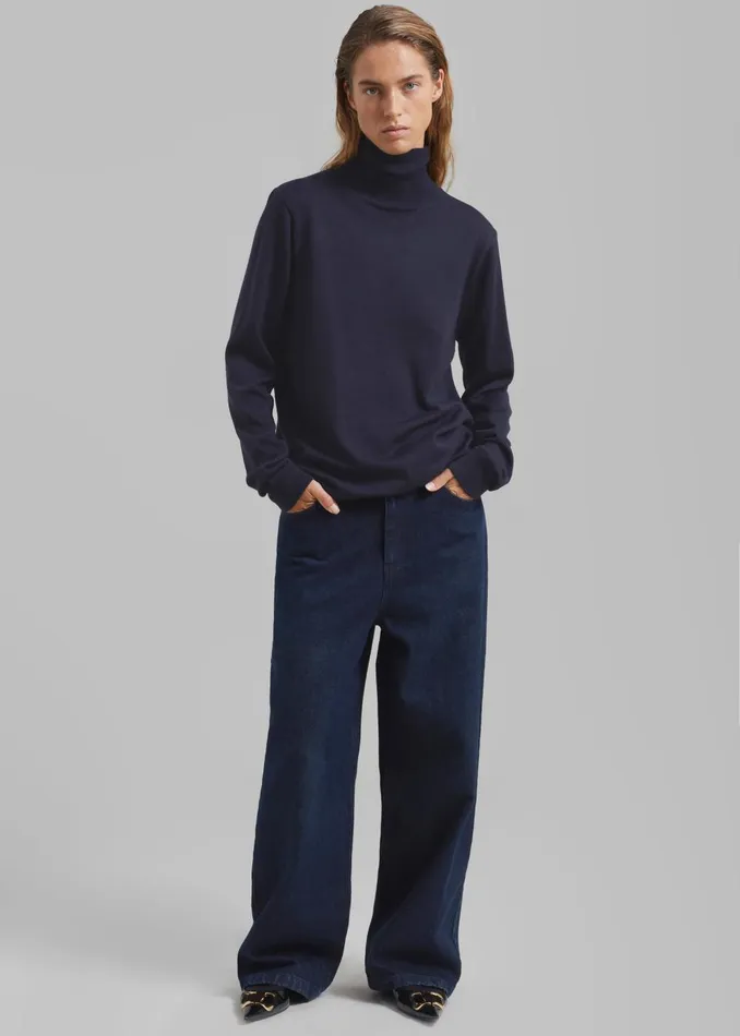 Women William Denim Pants 8211 Dark Wash The Frankie Shop Bottoms