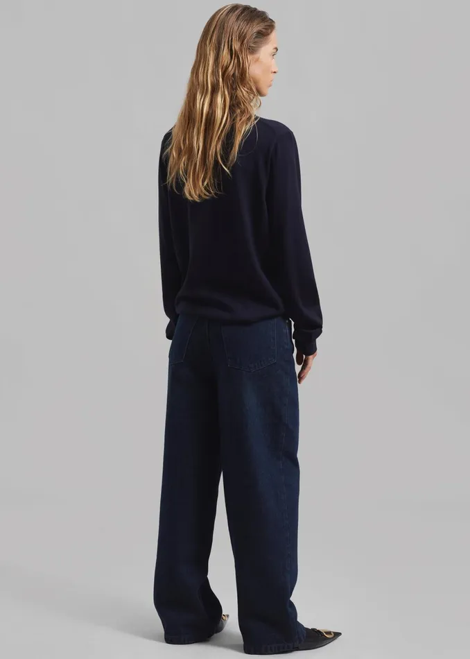 Women William Denim Pants 8211 Dark Wash The Frankie Shop Bottoms