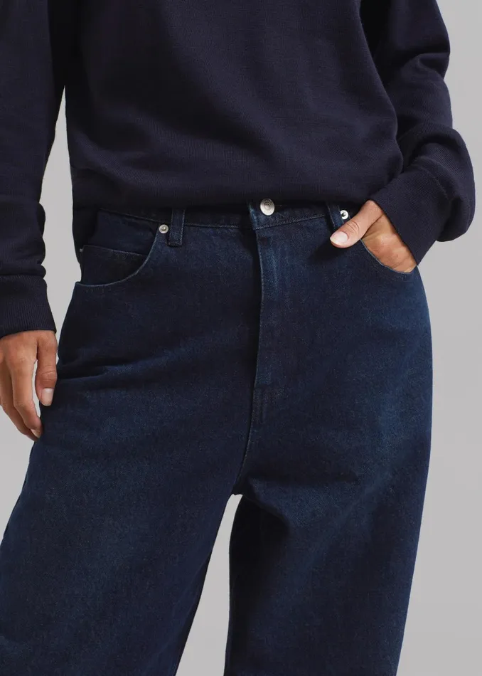 Women William Denim Pants 8211 Dark Wash The Frankie Shop Bottoms