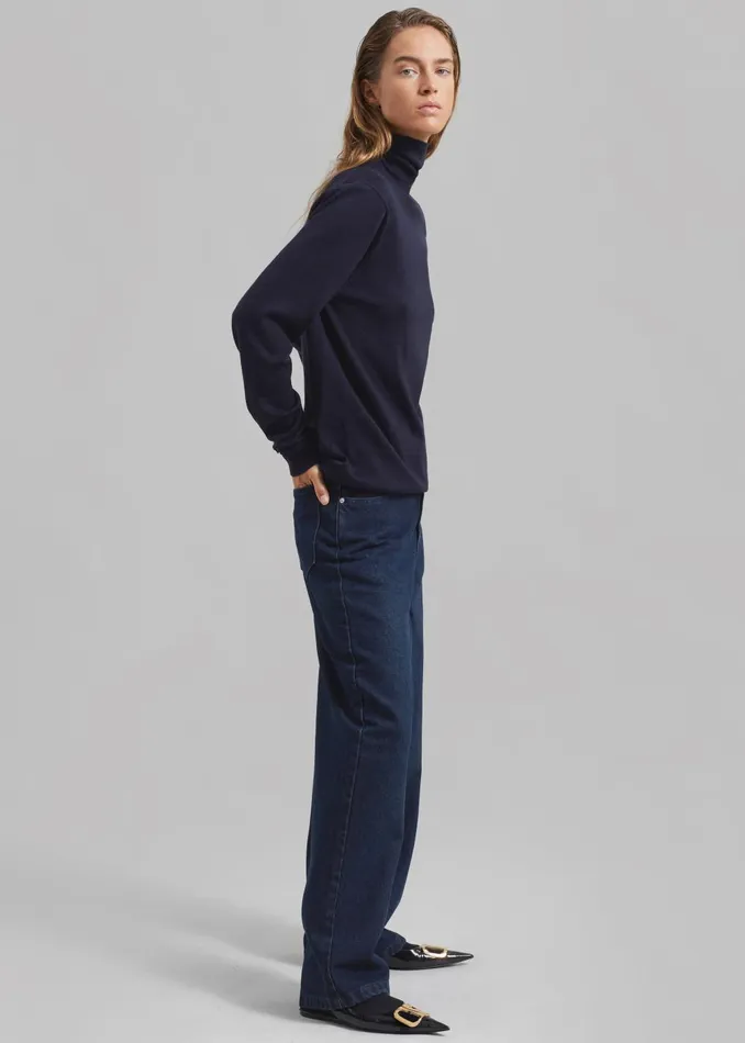 Women William Denim Pants 8211 Dark Wash The Frankie Shop Bottoms