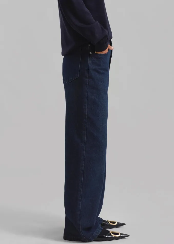 Women William Denim Pants 8211 Dark Wash The Frankie Shop Bottoms