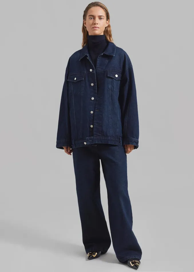 Women William Denim Pants 8211 Dark Wash The Frankie Shop Bottoms