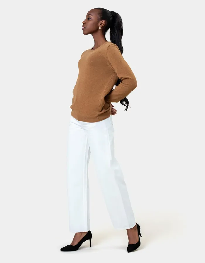 Women Women Classic Merino Wool Crew Dusty Olive Colorful Standard Knit Sweaters