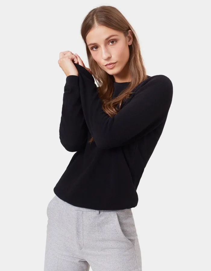 Women Women Light Merino Wool Crew Emerald Green Colorful Standard Knit Sweaters
