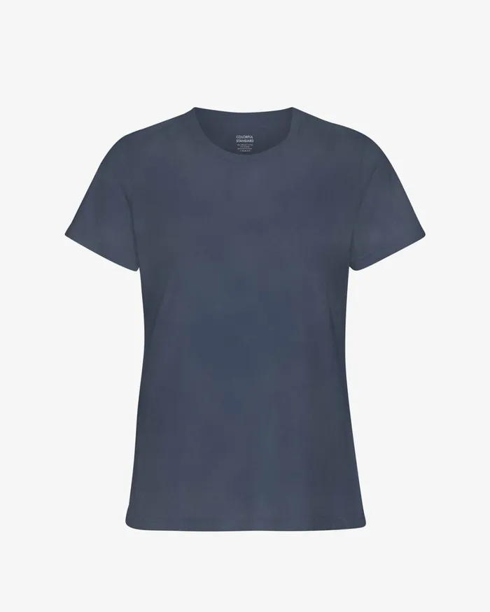 Women Women Light Organic Tee Neptune Blue Colorful Standard TShirts