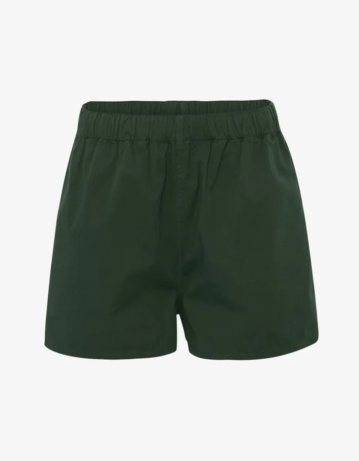 Women Women Organic Twill Shorts Hunter Green Colorful Standard Shorts