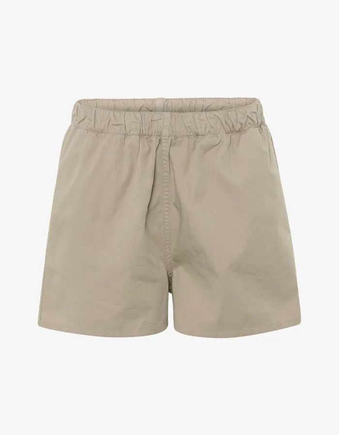 Women Women Organic Twill Shorts Oyster Grey Colorful Standard Shorts