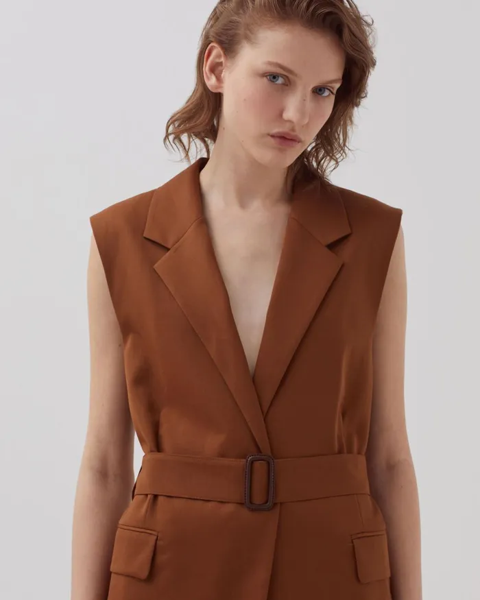 Women Wool Blazer Monks Robe Brown Comptoir Des Cotonniers Coats and Jackets Women Wool Blazer Monks Robe Brown Comptoir Des Cotonniers Coats and Jackets