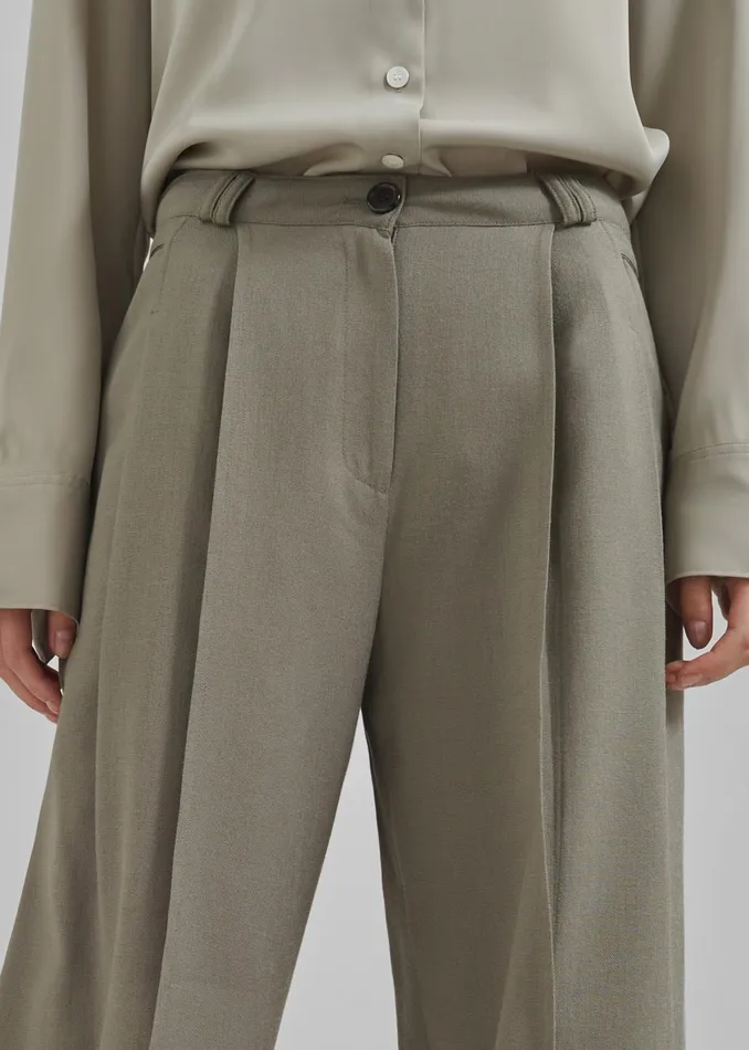 Women Xia Side Belt Trousers 8211 Khaki The Frankie Shop Bottoms