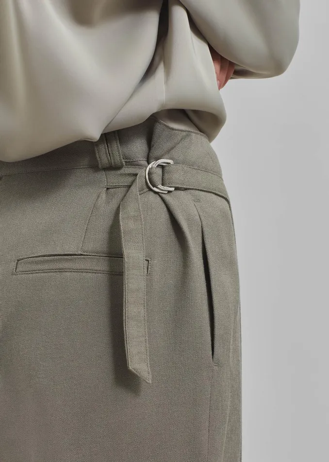 Women Xia Side Belt Trousers 8211 Khaki The Frankie Shop Bottoms