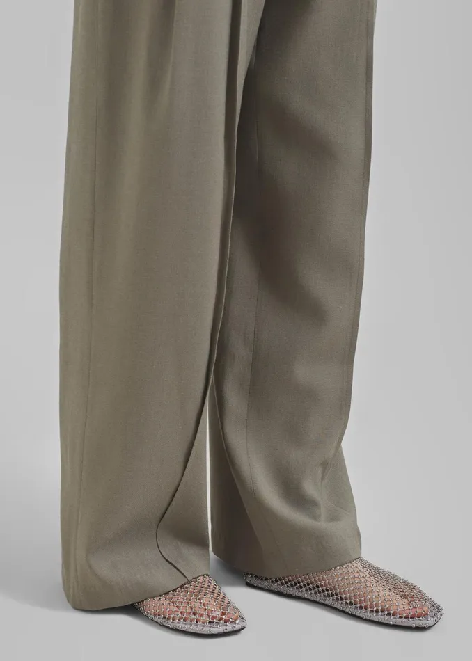 Women Xia Side Belt Trousers 8211 Khaki The Frankie Shop Bottoms