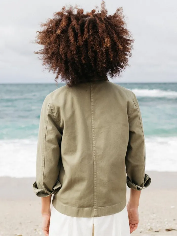 Women Yarrel Chore Jacket Willow Green Finisterre Jackets Coats and Gilets