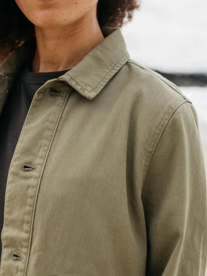 Women Yarrel Chore Jacket Willow Green Finisterre Jackets Coats and Gilets