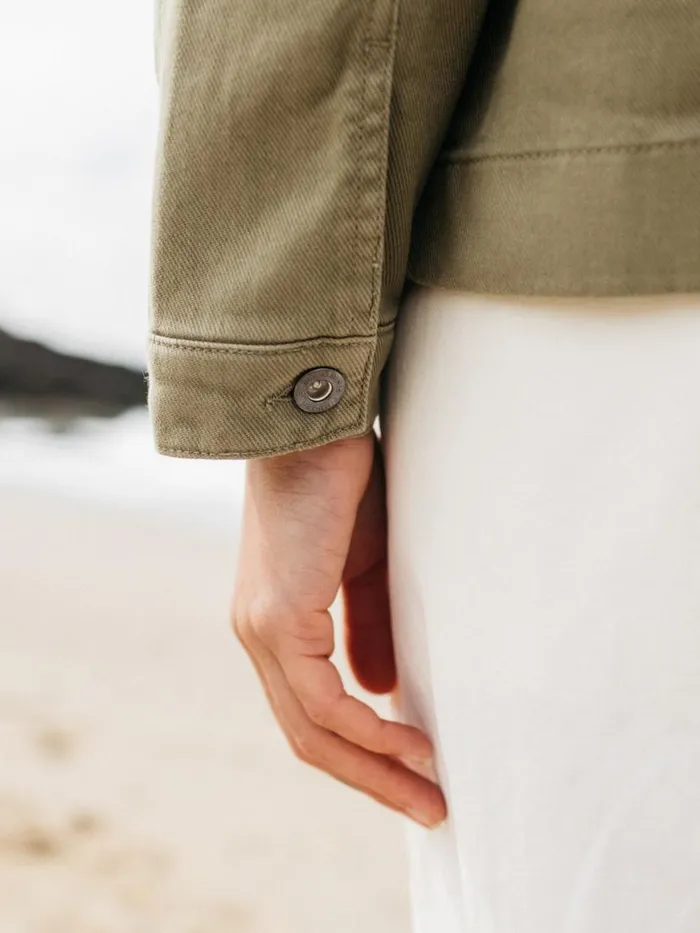 Women Yarrel Chore Jacket Willow Green Finisterre Jackets Coats and Gilets