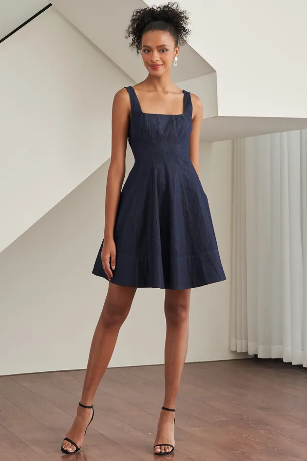Women YUMI KIM Dresses BABE DRESS Dark Chambray